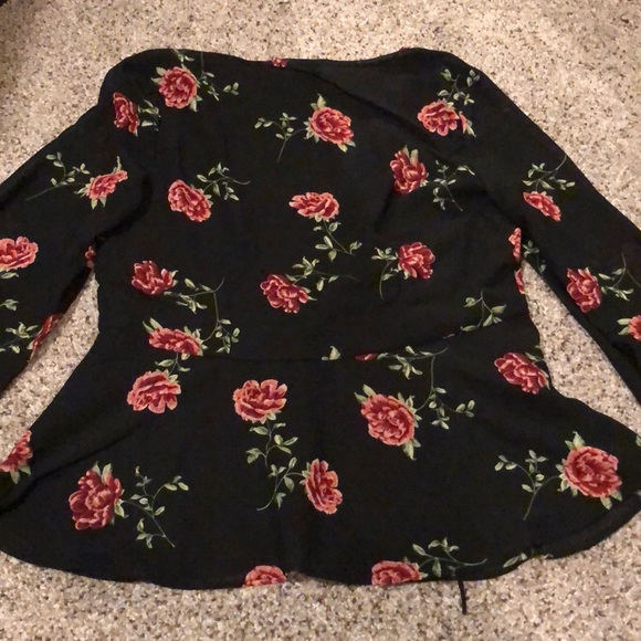 SOLD NWT Corset LaceUp Floral Blouse - Picture 10 of 10